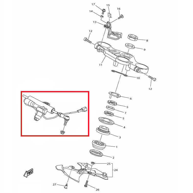 OEM Yamaha Steering Damper YZF-R1 2015-2019