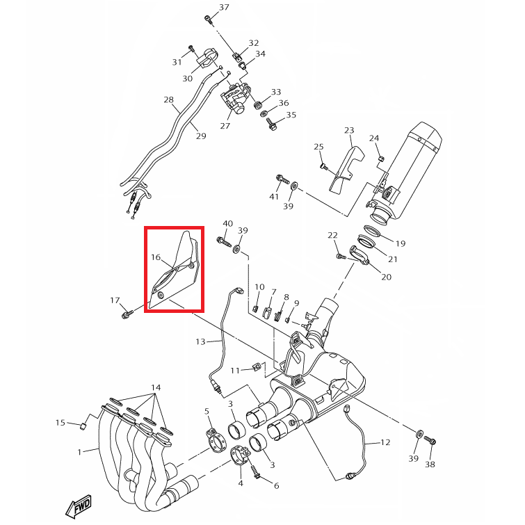 OEM Yamaha Chamber Protector Assy YZF-R1 2018-2019
