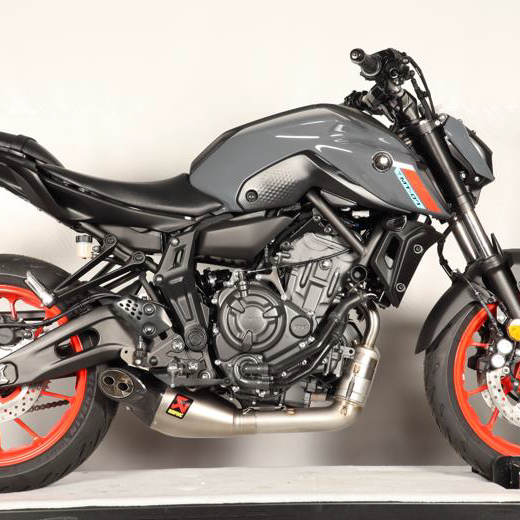 Yamaha Akrapovic Full Exhaust System With Titanium Muffler MT-07 2021-2024