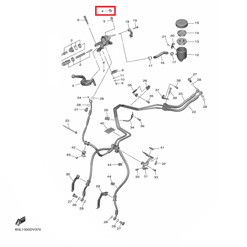 OEM Yamaha Front Master Cylinder Bleed Screw Cap YZFR1 20152022