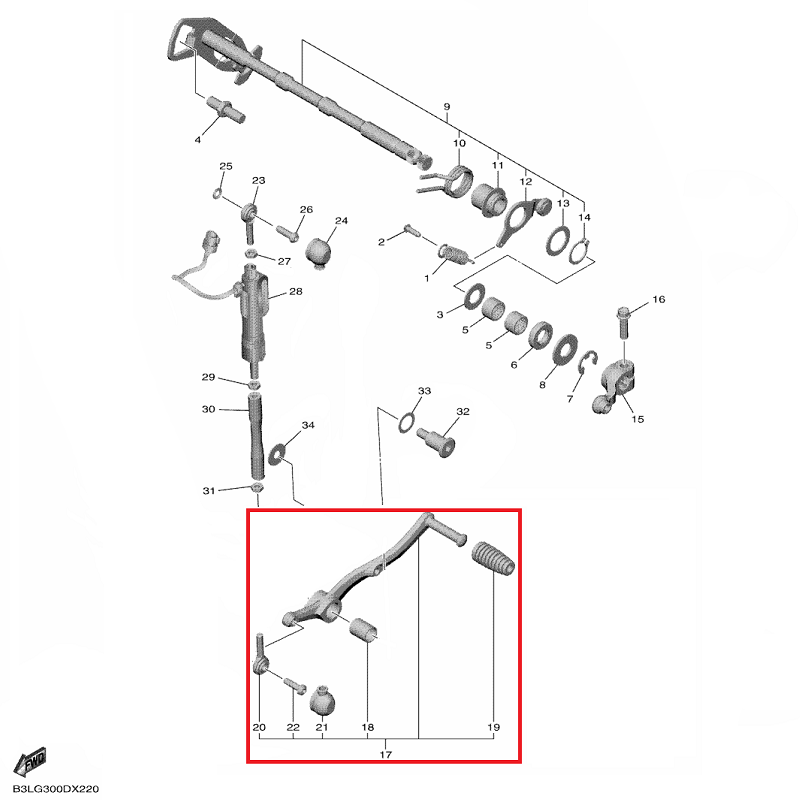 OEM Yamaha Shift Pedal Assy YZF-R1 2018-2022