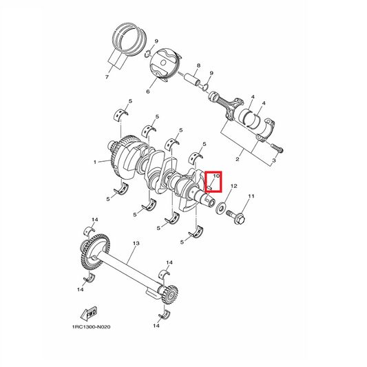 OEM Yamaha Woodruff Key MT-09A 2014-2020