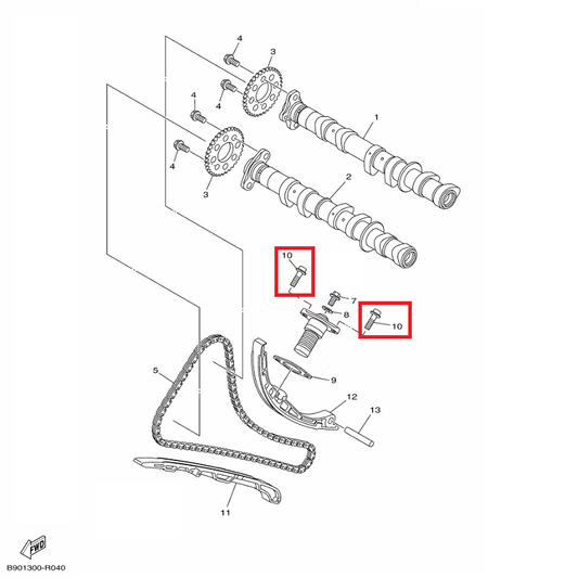 OEM Yamaha Cam Chain Tensioner Bolt, Hex Socket Head MT-09A 2016-2020