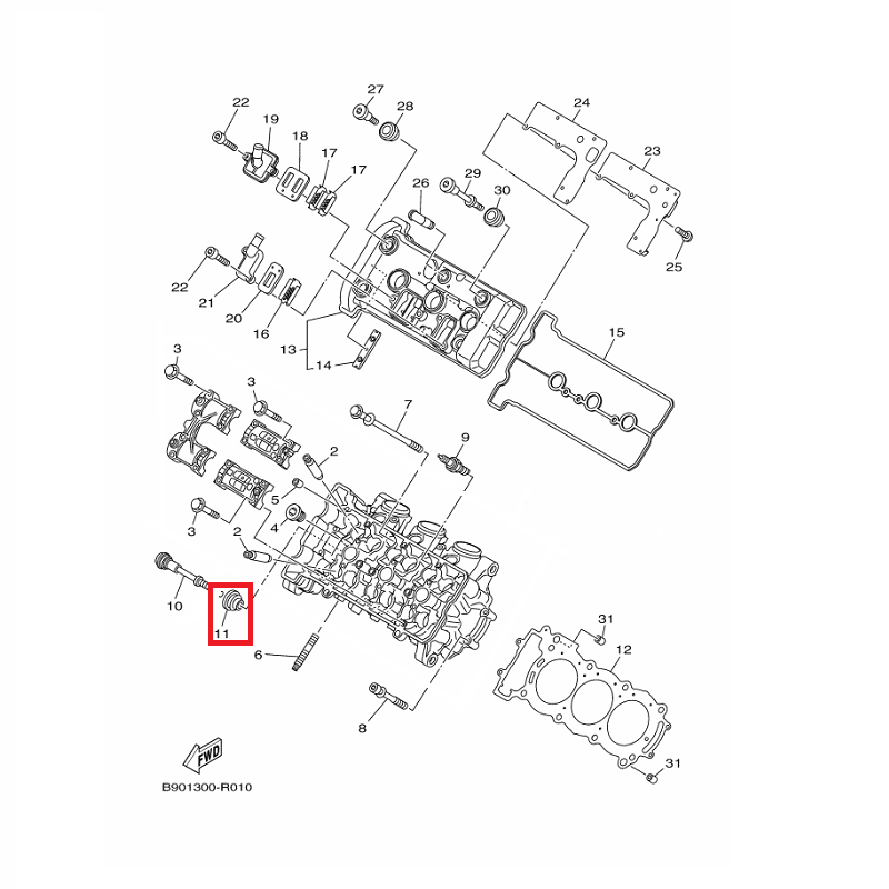 OEM Yamaha Rubber Mount 1 MT-09A 2014-2020