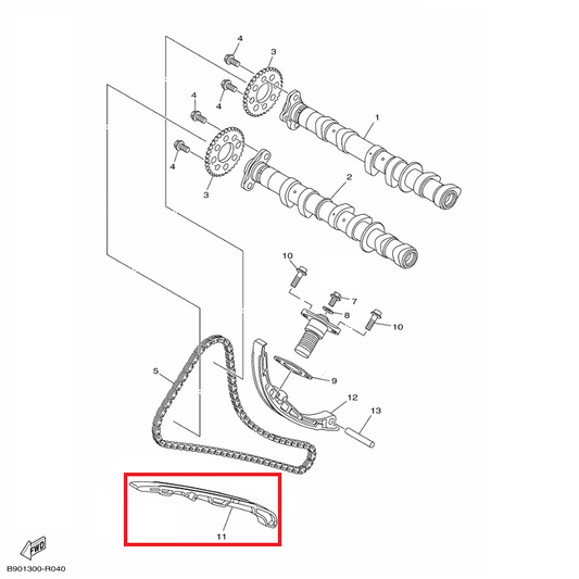 OEM Yamaha Cam Chain Damper 1 MT-09A 2014-2020