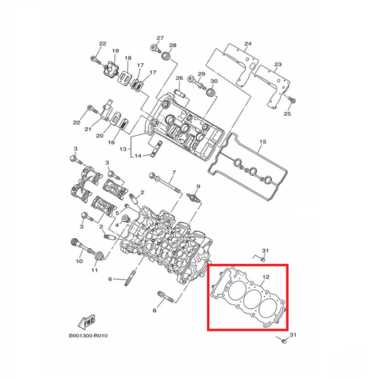 OEM Yamaha Cylinder Head 1 Gasket MT-09A 2017-2020