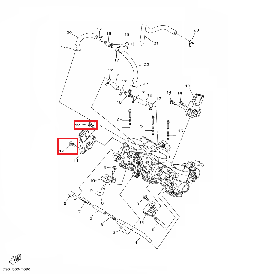 OEM Yamaha Throttle Sensor Screw MT-09A 2014-2020