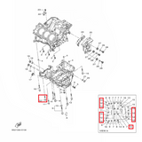 OEM Yamaha Crankcase Flange Bolt 2 MT-09A 2017-2020