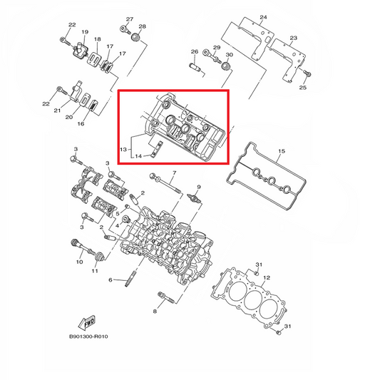 OEM Yamaha Cylinder Head 1 Cover MT-09A 2014-2020