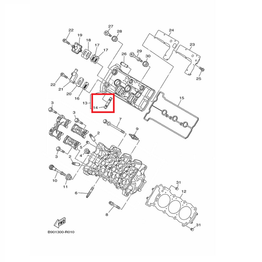 OEM Yamaha Guide, Stopper 2 MT-09A 2014-2020