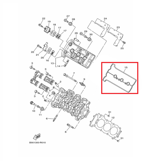 OEM Yamaha Head Cover Gasket MT-09A 2015-2020