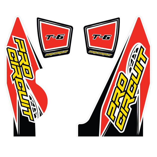 Pro Circuit Replacement T-6 Wrap And End Cap Decal Yamaha YZ250F