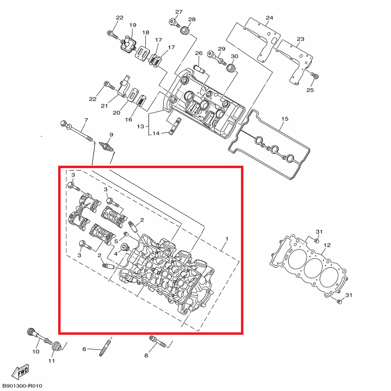 OEM Yamaha Cylinder Head Assy MT-09A 2016-2020