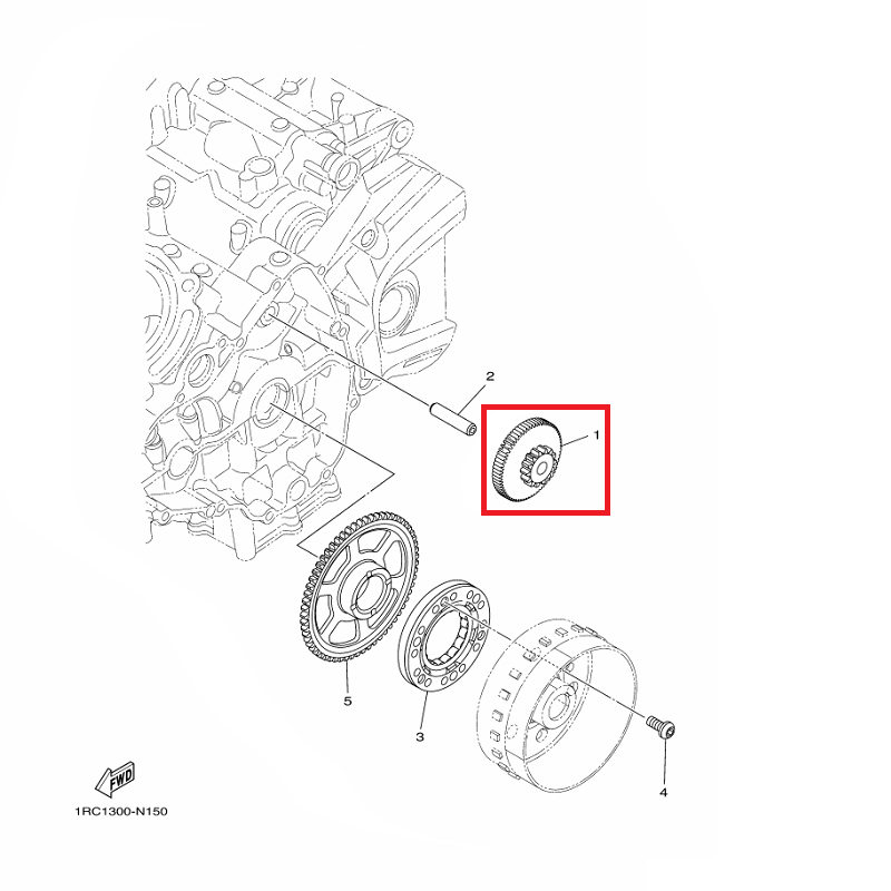 OEM Yamaha Idler 1 Gear MT-09A 2014-2020