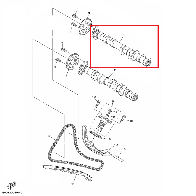 OEM Yamaha Camshaft Assy 1 MT-09A 2014-2020