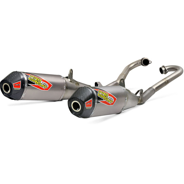 Pro Circuit T-6 Stainless System With Ti Canister & Carbon End Caps Honda CRF250 2020-2021