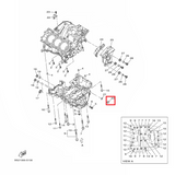 OEM Yamaha Crankcase Plug, Straight Screw MT-09A 2014-2020