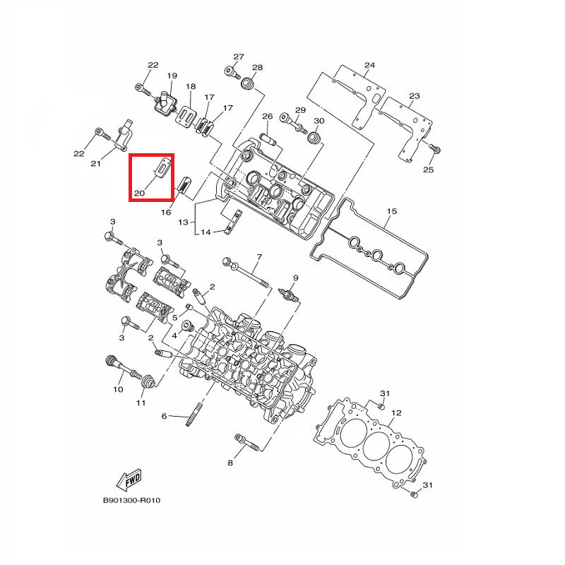 OEM Yamaha Reed Valve Assy (L.H) MT-09A 2014-2020