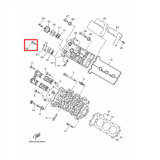 OEM Yamaha Case Cap Bolt, Hexagon Socket Head MT-09A 2014-2020