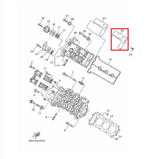 OEM Yamaha Plate, Breather MT-09A 2016-2020