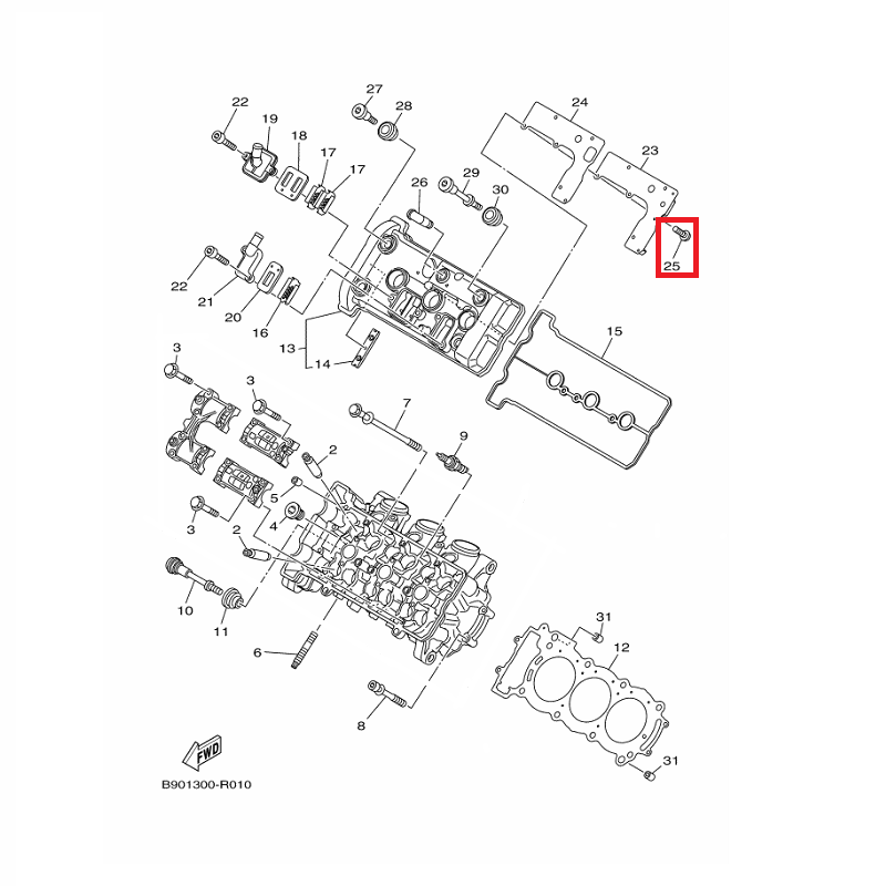 OEM Yamaha Plate, Breather Screw MT-09A 2016-2020