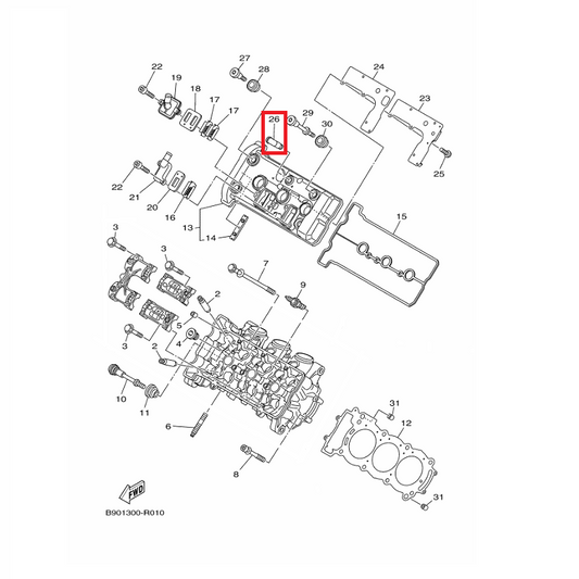 OEM Yamaha Breather Pipe 2 MT-09A 2019-2020