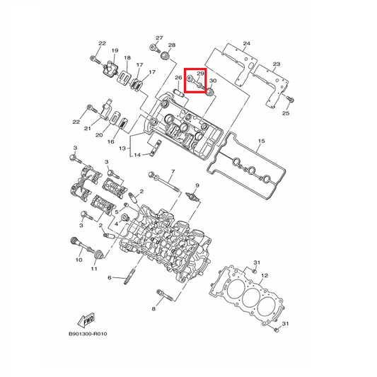 OEM Yamaha Cylinder Head Cover Bolt MT-09A 2014-2020