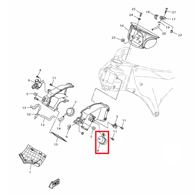 OEM Yamaha Surge Tank YZF-R1 2015-2022