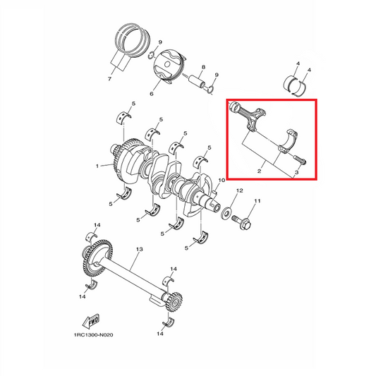 OEM Yamaha Connecting Rod Assy MT-09A 2018-2020