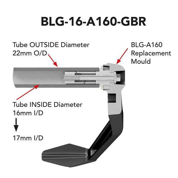 GB Racing Universal Brake Lever Guard 16mm Bar End 16-17mm Insert