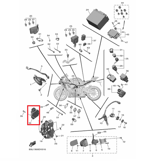 OEM Yamaha Rectifier Regulator Assy YZF-R1 2015-2022