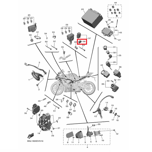 OEM Yamaha Relay Holder YZF-R1 2020-2022