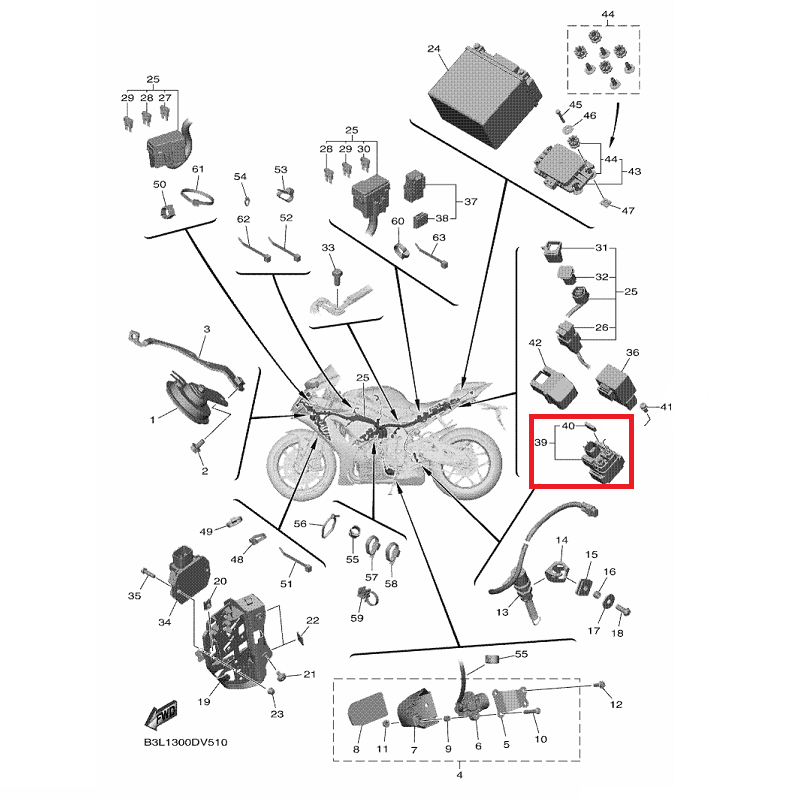 OEM Yamaha Starter Relay Assy YZF-R1 2015-2022