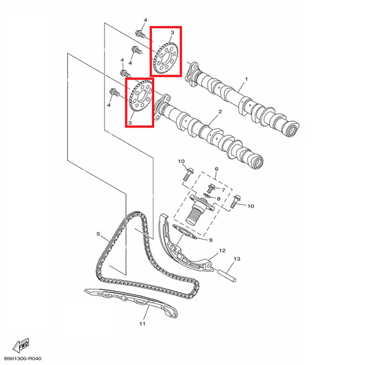 OEM Yamaha Cam Chain Sprocket MT-09A 2014-2020