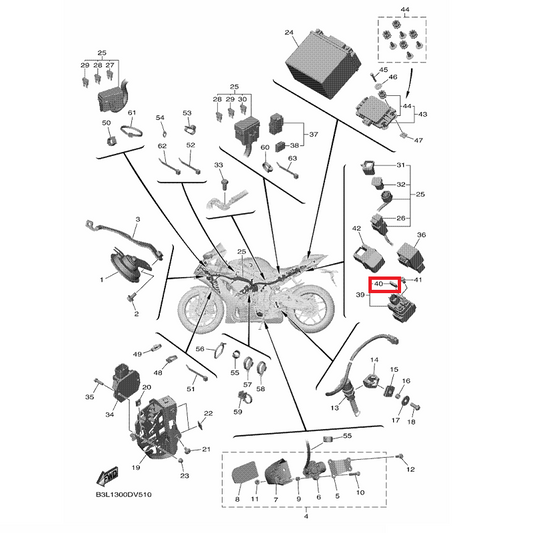 OEM Yamaha Starter Motor Fuse 30A YZF-R1 2015-2022