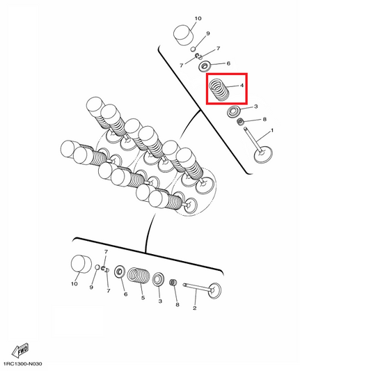 OEM Yamaha Valve Inner Spring MT-09A 2014-2022