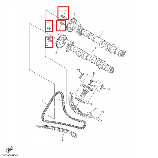 OEM Yamaha Cam Shaft Bolt MT-09A 2014-2020