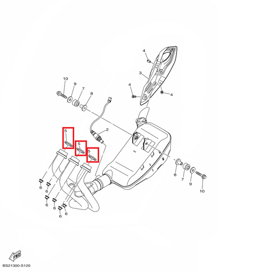 OEM Yamaha Exhaust Pipe Gasket MT-09A 2014-2020