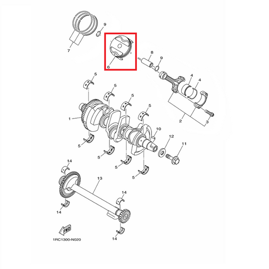 OEM Yamaha Piston (STD) MT-09A 2014-2020