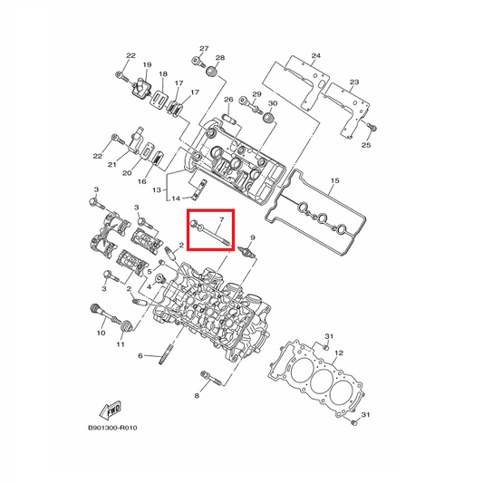 OEM Yamaha Cylinder Head Bolt, With Washer MT-09A 2017-2020