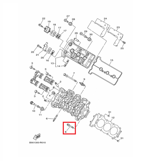 OEM Yamaha Cylinder Head Bolt MT-09A 2016-2020