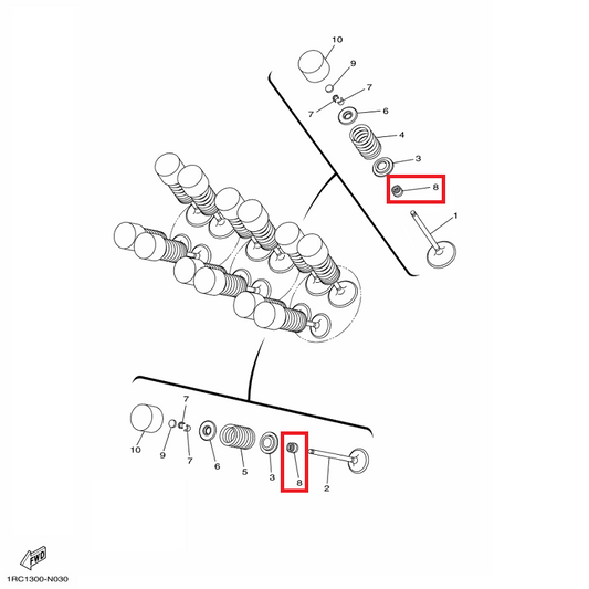 OEM Yamaha Valve Stem Seal MT-09A 2014-2020