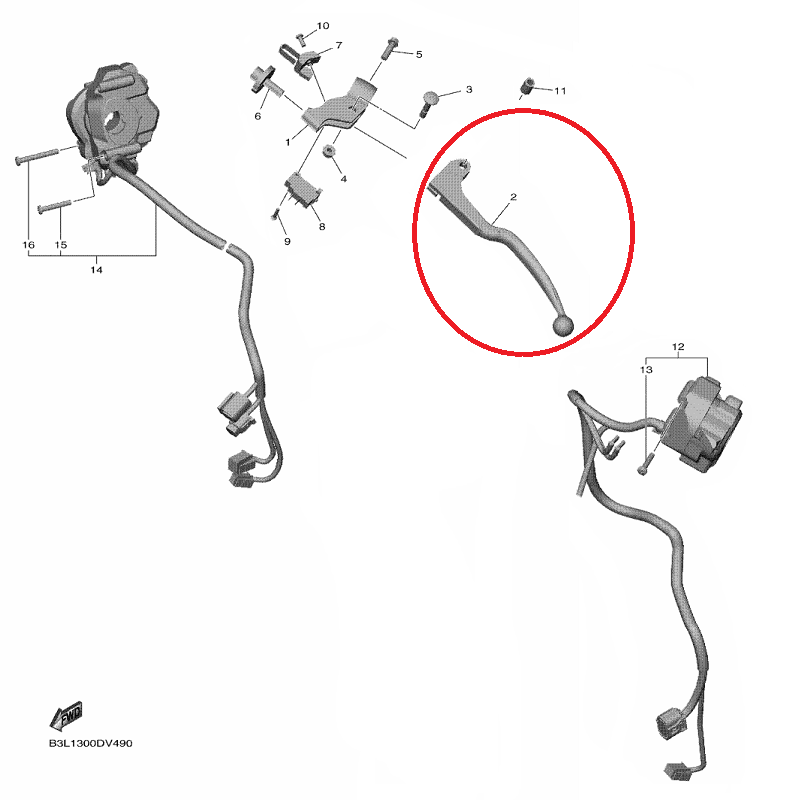 OEM Yamaha Clutch Lever YZF-R1 2015-2022