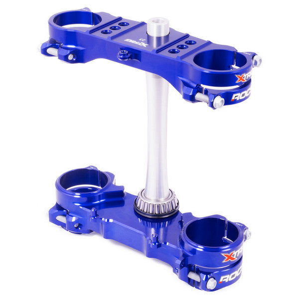 Xtrig ROCS Tech Clamp Set Blue Yamaha YZ125 2015-2023 OS 25mm