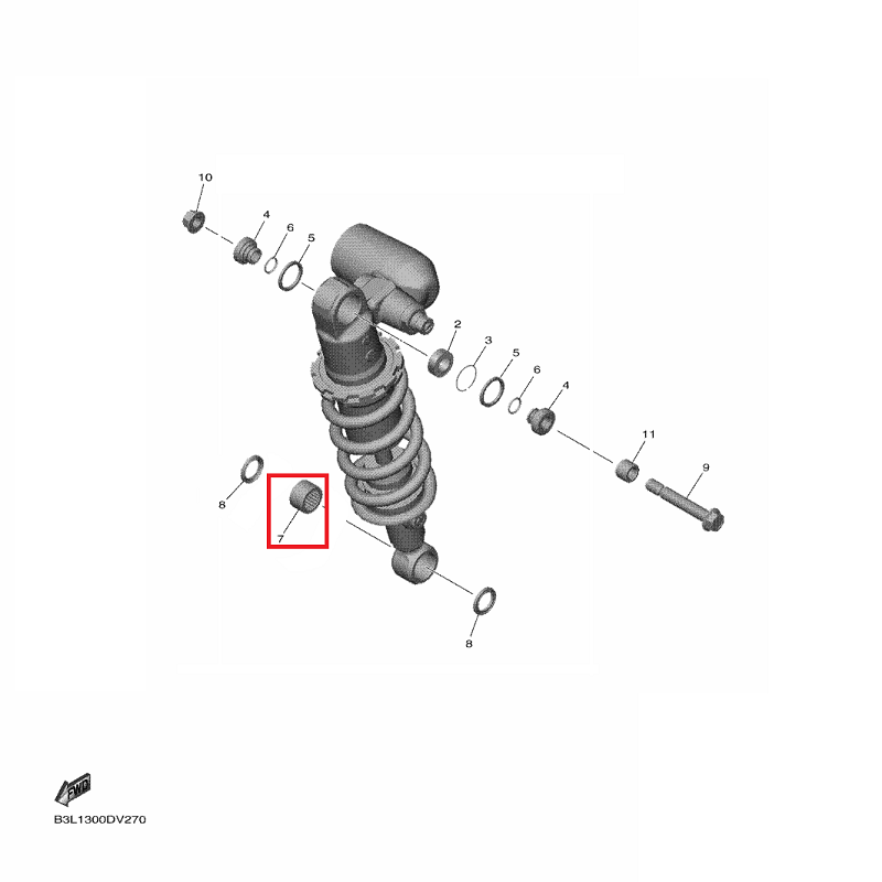 OEM Yamaha Rear Shock Absorber Bearing YZF-R1 2015-2022