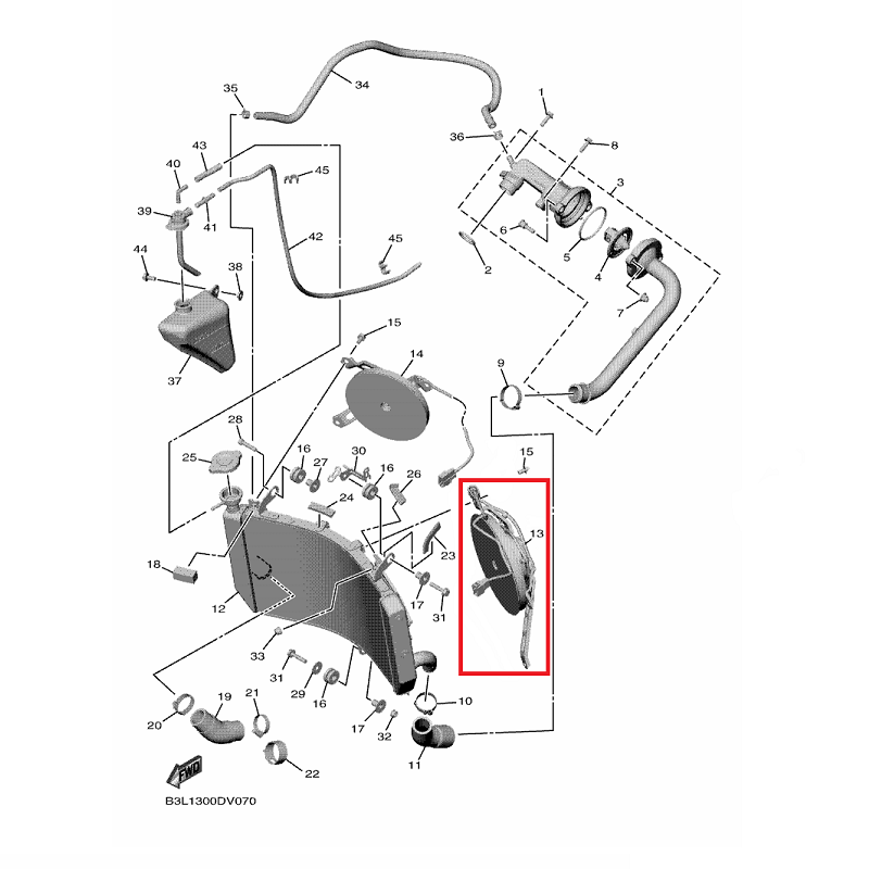 OEM Yamaha Blower Assy (L.H) YZF-R1 2015-2022