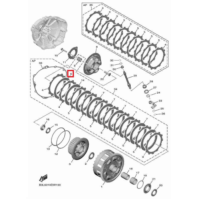 OEM Yamaha Clutch Plate 2 (T 2.3) YZF-R1 2015-2022