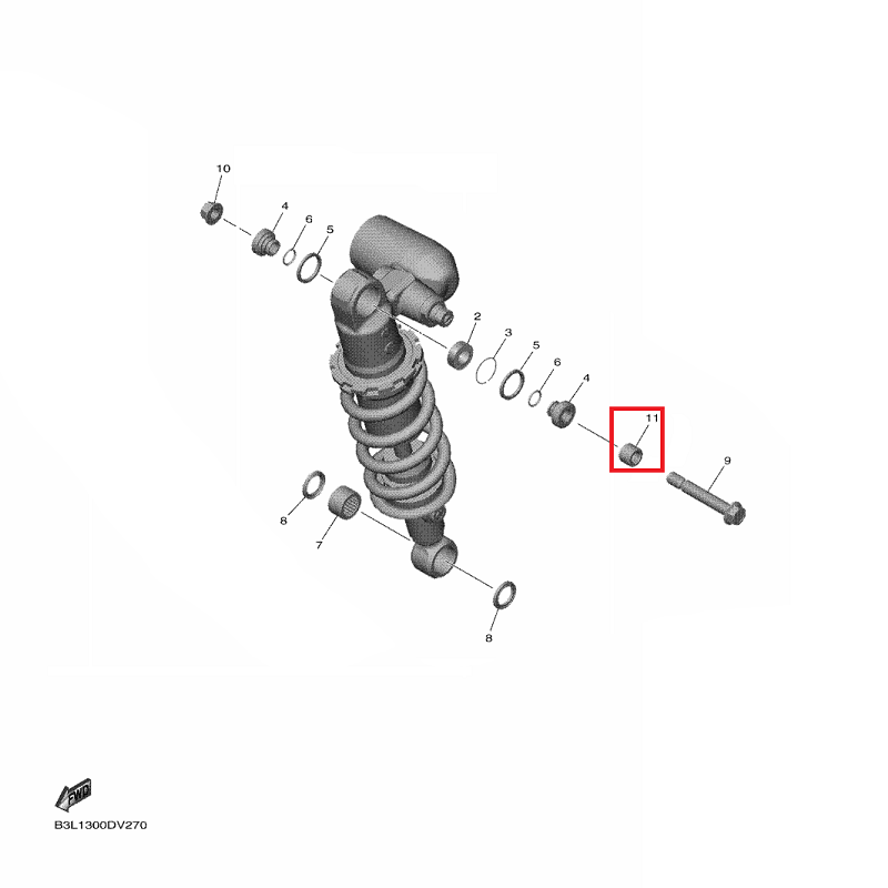 OEM Yamaha Rear Shock Absorber Collar YZF-R1 2015-2022