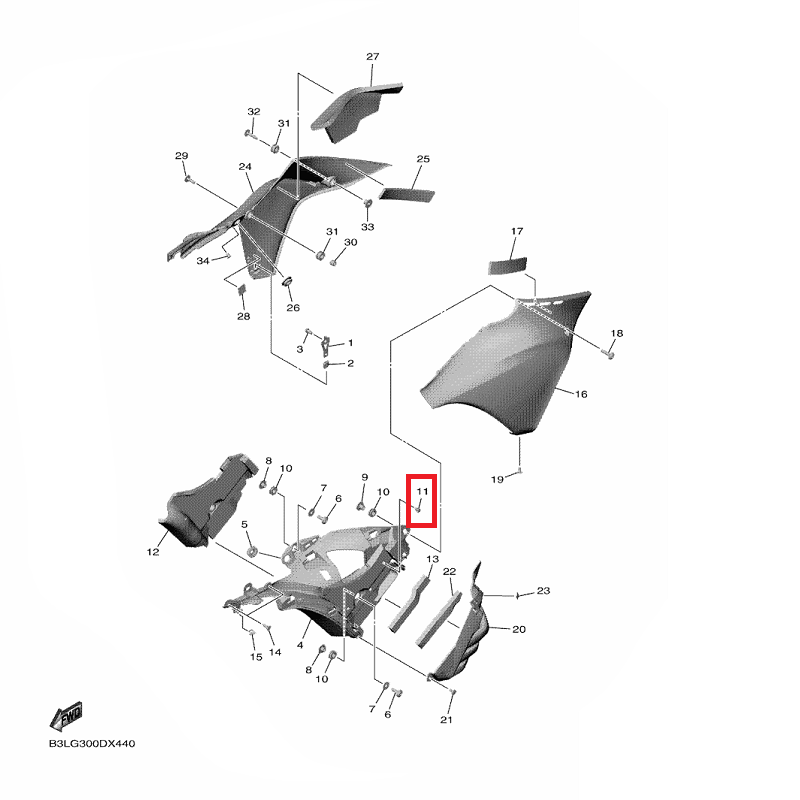 OEM Yamaha Bracket 1 Plug YZF-R1 2020-2022