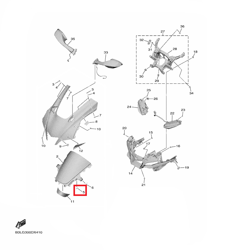 OEM Yamaha Windshield Protector 1 YZF-R1 2015-2022